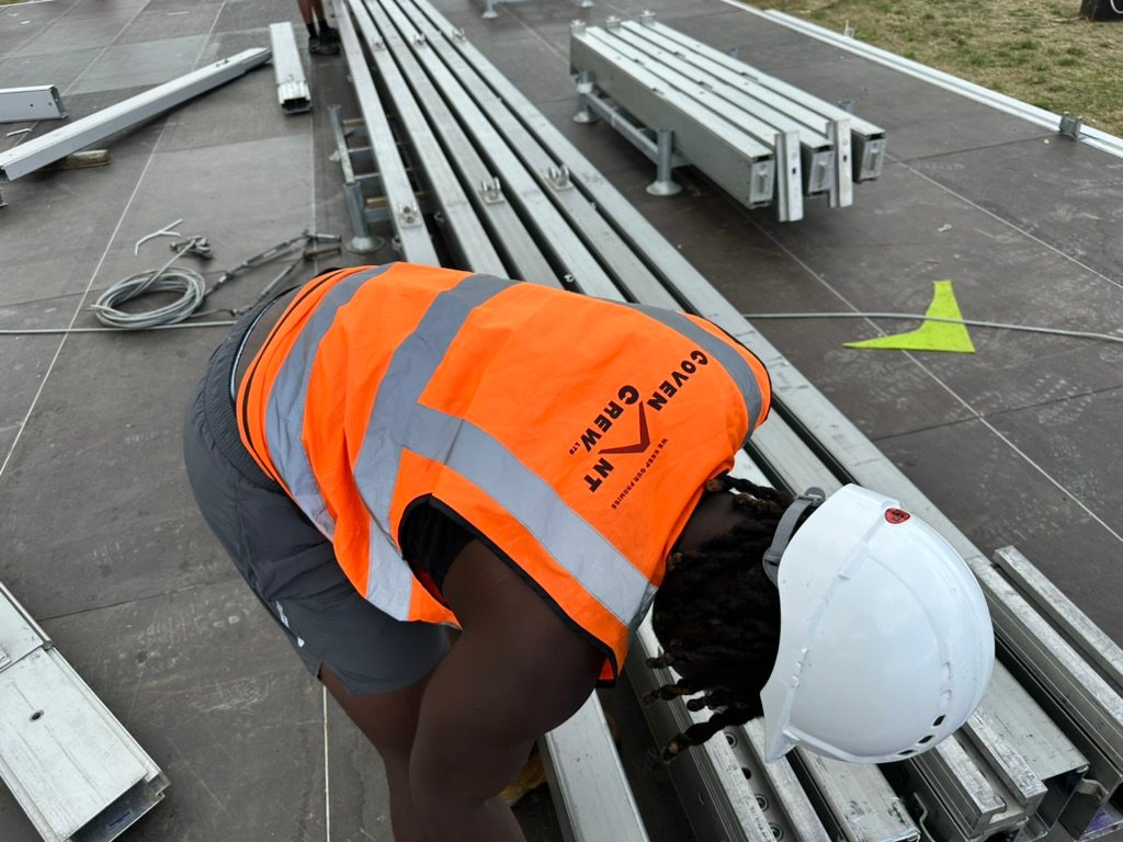 Covenant Crew working on structure